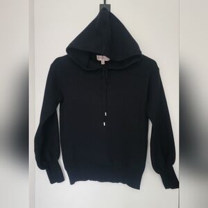 Philosophy Republic Black Balloon Sleeve Hoodie Sweater - XS - Heavy Knit & Warm